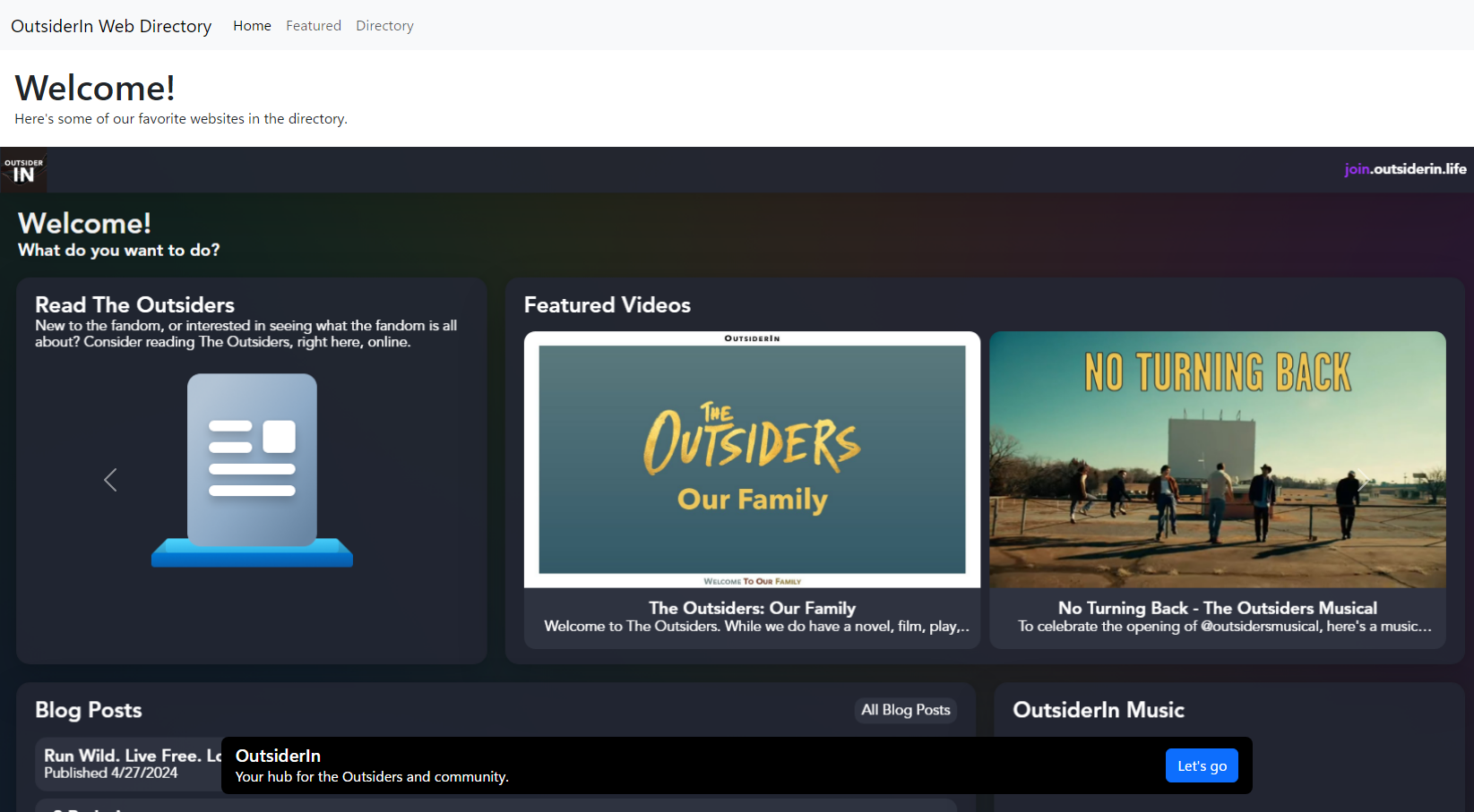 OutsiderIn Web Directory Website